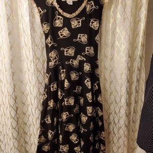 Retro-Inspired Dress with Vintage Camera Print